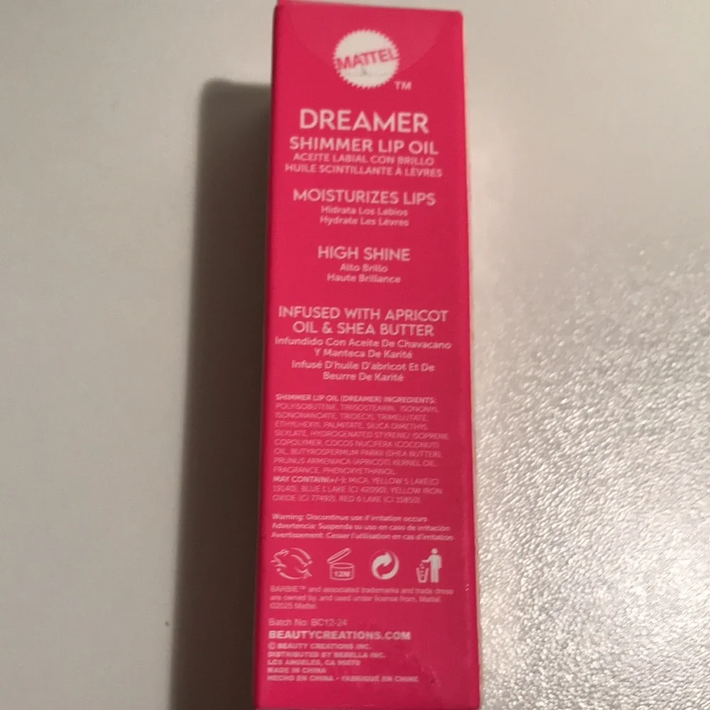Beauty Creations X Barbie Shimmer Lip Oil In Dreamer NEW